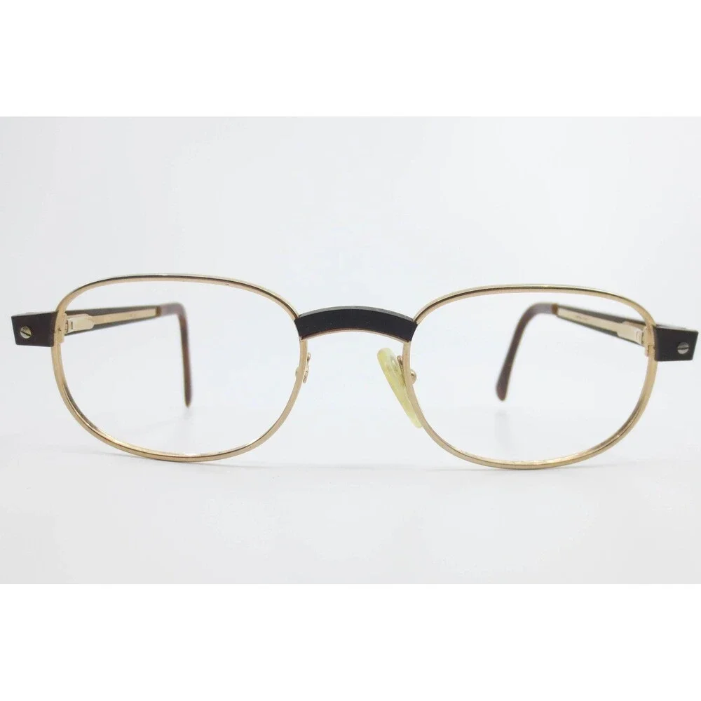 Cazal 246 Vintage Oval Eyeglasses Frames Gold Brown German Designer 53-21 140